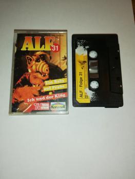 Alf Folge 31 Ein Baby auf Probe/Ich und der King Schwarz mit Gelben Aufkleber 843 235-4 Karussell(Seite 2 der MC beschrieben+Abriss Seite 1 der MC)